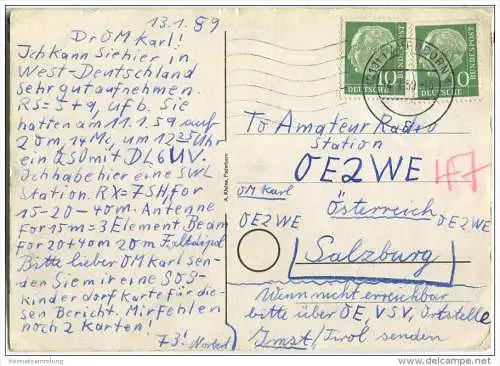 QSL - QTH - Funkkarte - DL-swl - Paderborn - 1959