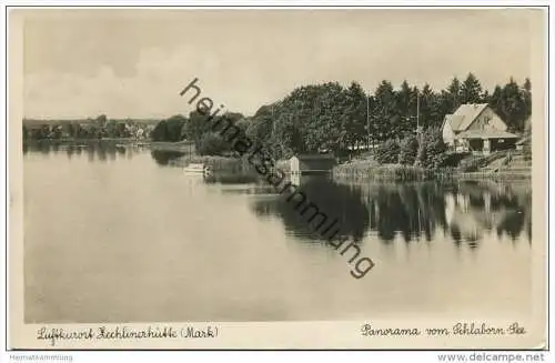 Zechlinerhütte - Panorama vom Schlaborn See - Foto-AK - Verlag Max O'Brien Berlin (E16658)