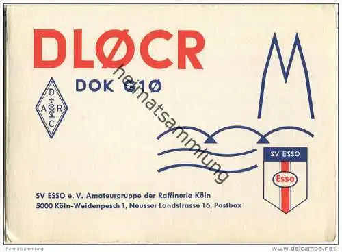 QSL - QTH - Funkkarte - DL0CR - Köln-Weidenpesch - Esso - 1964