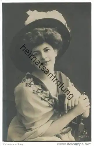 Frau mit Hut - Hutmode - Verlag L. J. S. F. F. 2179/4