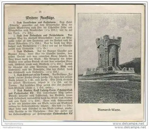 Lindenfels 1919 - Führer ohne Karte - 40 Seiten mit 5 Abbildungen