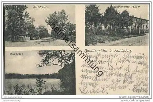 16348 Sophienstädt bei Ruhlsdorf - Dorfstrasse - Gasthof Otto Wenzel - Buckowsee