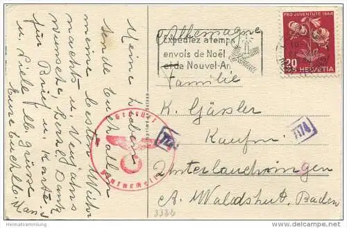 Joyeux Noel - Zensurstempel - gel. 1944
