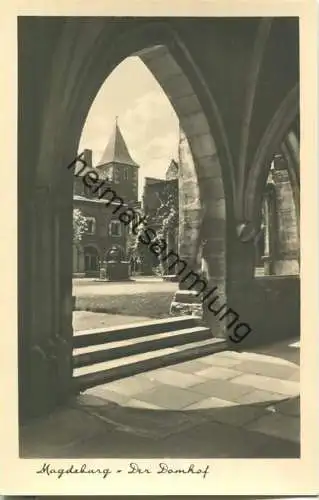 Magdeburg - Domhof - Foto-Ansichtskarte - Verlag Gebr. Garloff Magdeburg