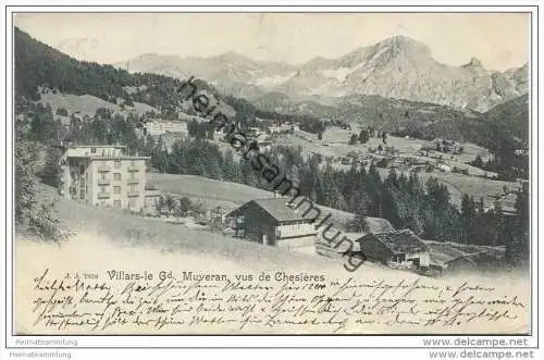 Villars-le Grand Muveran vus de Chesieres