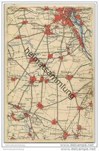 Wona-Landkarten-AK 42-42 - Magdeburg mit Umgebung
