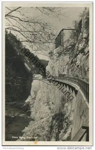 Pass Lueg - Festung - Foto-AK - Verlag C. Jurischek Salzburg gel. 1932