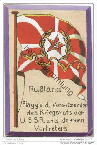 Russland - Flagge des Vorsitzenden des Kriegsrats der U.S.S.R. und dessen Vertreters - keine Ansichtskarte