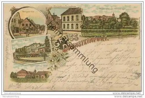 Drensteinfurt - Bahnhofstrasse - Marktplatz - Totalansicht - Bahnhof - Schloss Landsberg