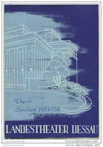 Landestheater Dessau - Spielzeit 1957/58 Spielplan