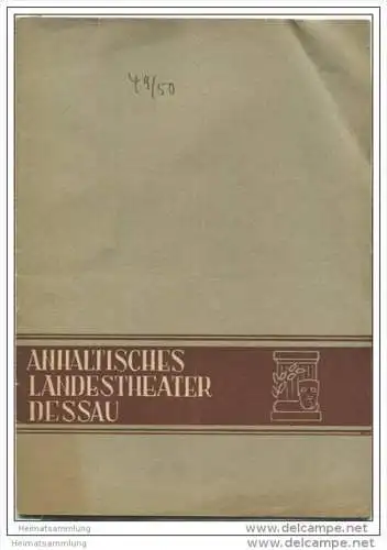 Landestheater Dessau - Spielzeit 1949/50 Nummer 38 - Zähmung der Widerspenstigen von William Shakespeare