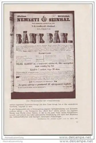 Landestheater Dessau - Spielzeit 1955 - Bánk Bán von Ferenc Erkel - 40 Seiten mit zahlreichen Abbildungen