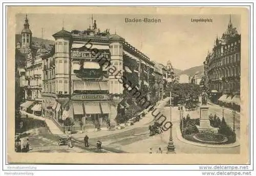 Baden-Baden - Leopoldsplatz - Hotel Victoria - Feldpost