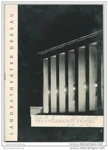 Landestheater Dessau - Spielzeit 1961 Nummer 38 - Der eingebildete Kranke von Molière - Eberhard Kratz