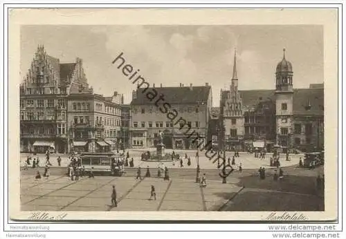 Halle - Marktplatz - Strassenbahn