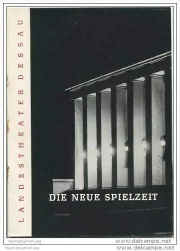 Landestheater Dessau - Spielzeit 1961/62 Spielplanentwurf