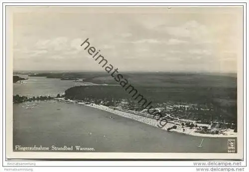 Berlin-Wannsee - Strandbad - Foto-AK 1933 Fliegeraufnahme