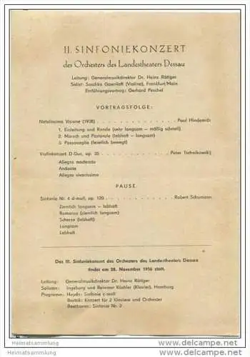 Landestheater Dessau - Spielzeit 1956/57 Nummer 12 - Programmheft II. Sinfoniekonzert