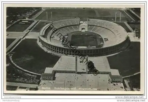Berlin-Charlottenburg - Reichssportfeld - Olympiastadion - Foto-AK Fliegeraufnahme 1936