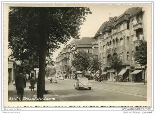 Berlin-Tempelhof - Tempelhofer Damm - Foto-AK Grossformat 50er Jahre Handabzug