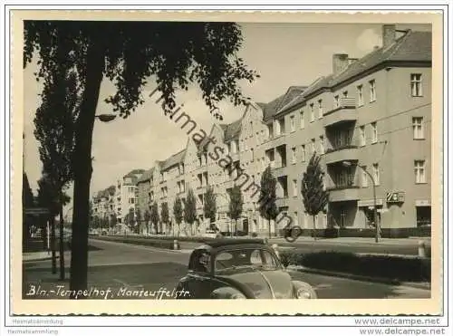 Berlin-Tempelhof - Manteuffelstrasse Ecke Kaiserin-Augusta Strasse - Beleuchtungshaus Prill - Foto-AK Großformat 1959