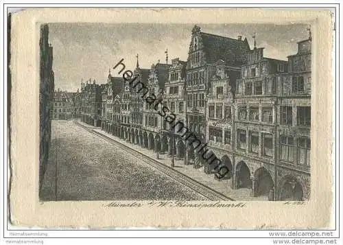 Münster - Prinzipalmarkt - Kupferradierung