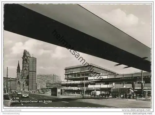 Berlin-Charlottenburg - Europa-Center mit Brücke - Foto-AK Grossformat 60er Jahre