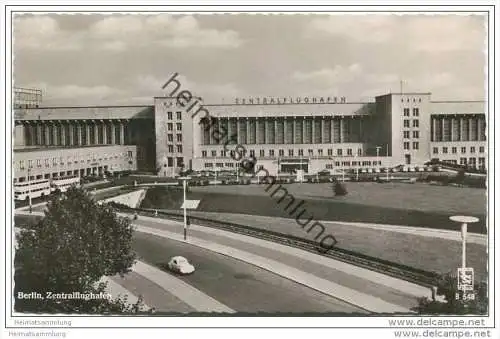 Berlin-Tempelhof - Zentralflughafen - Foto-AK 50er Jahre