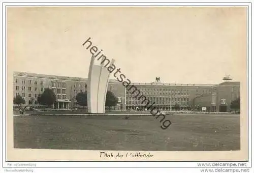 Berlin-Tempelhof - Platz der Luftbrücke - Foto-AK 50er Jahre Handabzug