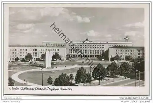 Berlin-Tempelhof - Luftbrückendenkmal 1951 - Foto-AK