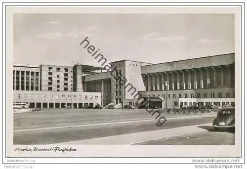 Berlin-Tempelhof - Zentralflughafen - Foto-AK 1952