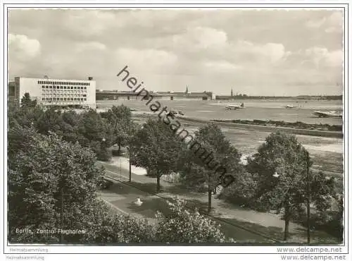 Berlin-Tempelhof - Zentral-Flughafen - Foto-AK Grossformat 60er Jahre