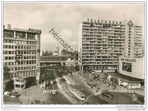 Berlin-Charlottenburg - Hardenbergstrasse mit Bahnhof Zoo - Foto-AK Grossformat 1961