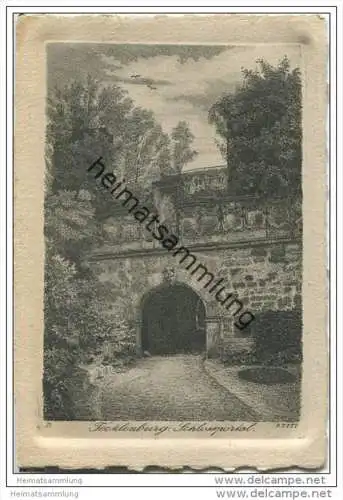 49545 Tecklenburg - Schlossportal - Radierung 1920