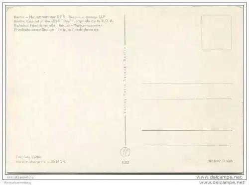 Berlin-Mitte - Bahnhof Friedrichstrasse - AK Grossformat