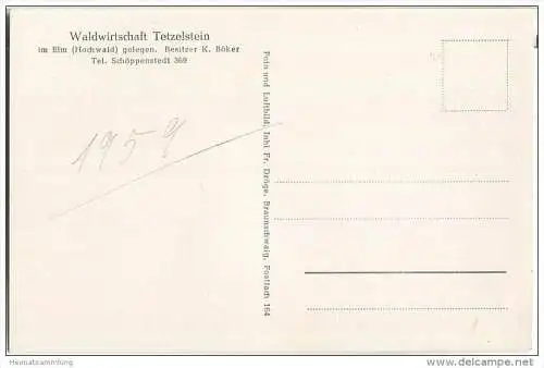 Schöppenstedt - Waldwirtschaft Tetzelstein