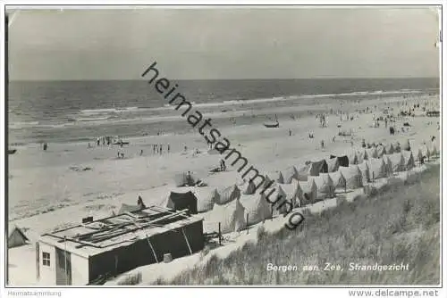 Bergen aan Zee - Strandgezicht - Foto-AK 50er Jahre