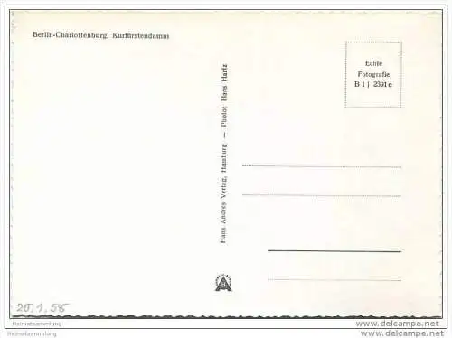 Berlin-Charlottenburg - Kurfürstendamm - Foto-AK Grossformat 50er Jahre