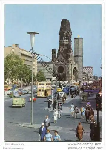 Berlin - Charlottenburg Kurfürstendamm und Kaiser-Wilhelm-Gedächtniskirche - AK Grossformat