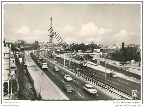 Berlin - Stadtautobahn - Foto-AK Grossformat 1963