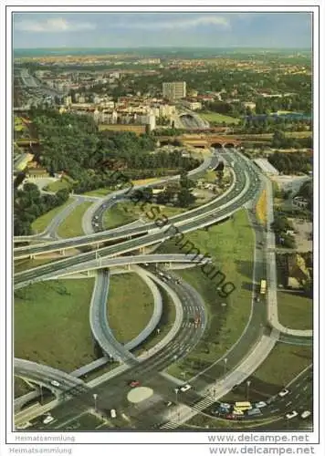 Berlin - Stadtautobahnverteiler vor der Avus - AK Grossformat 1968