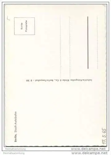 Berlin - Stadtautobahn - Foto-AK Grossformat 1965