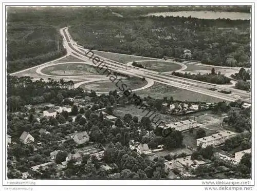 Berlin - Autobahn am Zehlendorfer Kleeblatt - Foto-AK Grossformat 1962 Luftaufnahme U.S. Army