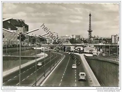 Berlin - Stadt-Autobahn - Foto-AK Grossformat 1962