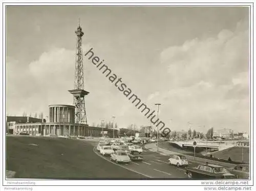 Berlin - Funkturm - Messegelände - Auffahrt Stadtautobahn - Foto-AK Grossformat 1967