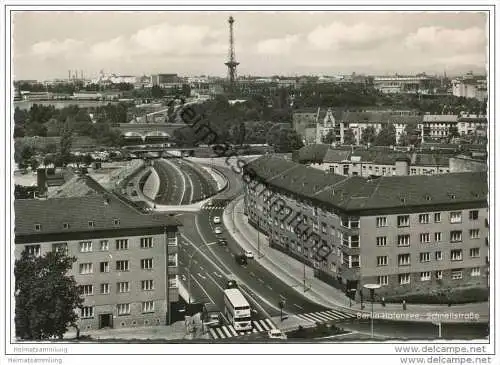 Berlin-Halensee - Schnellstrasse - Foto-AK Grossformat 1960