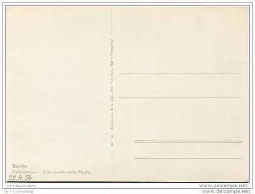 Berlin-Charlottenburg - Kurfürstendamm Ecke Joachimstaler Strasse - AK Grossformat 50er Jahre