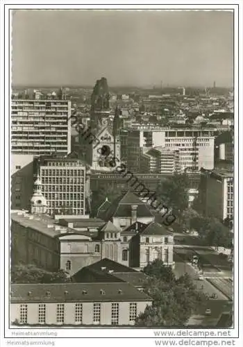 Berlin-Charlottenburg - Bahnhof Zoo mit Kaiser Wilhelm Gedächtniskirche - Foto-AK Grossformat 1960