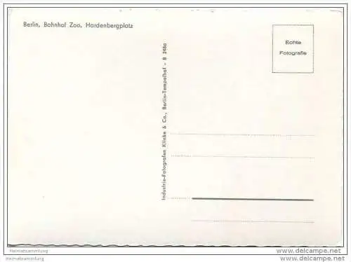 Berlin Charlottenburg - Bahnhof Zoo - Hardenbergplatz- Foto-AK Grossformat
