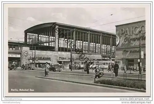 Berlin-Charlottenburg - Bahnhof Zoologischer Garten - Foto-AK 1953